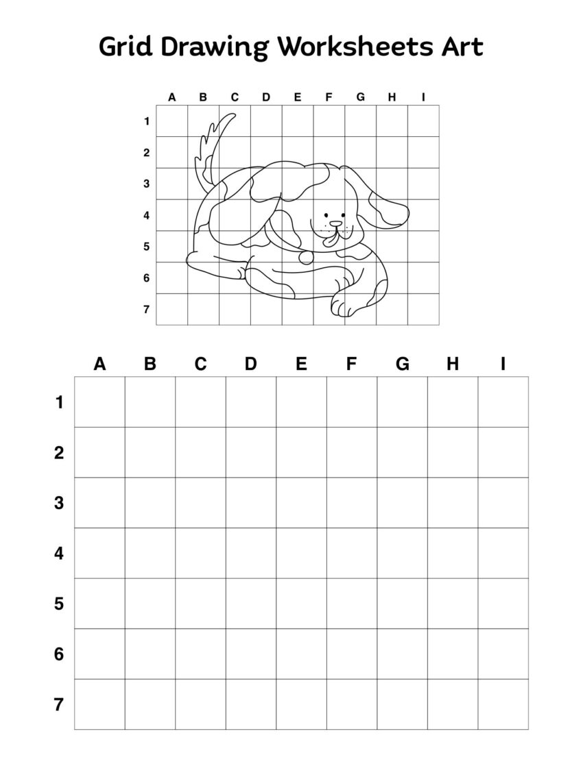 Free Printable Grid Drawing Worksheets For All Ages Worksheets Library