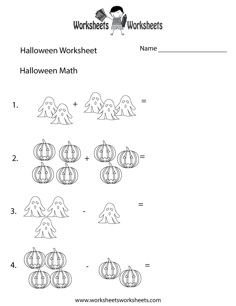 Free Printable Halloween Math Worksheet Free Printable Halloween Math Worksheet