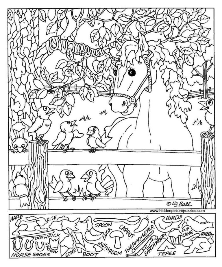 Free Printable Hidden Picture Puzzles For Kids Worksheets Library