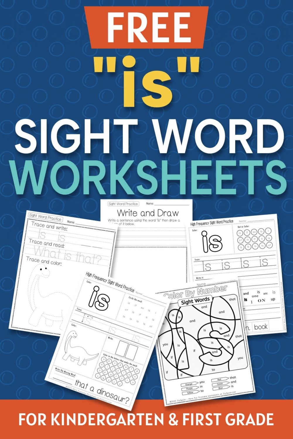 Free Printable Is Sight Word Worksheets For Kindergarten First Grade Sly Spoon