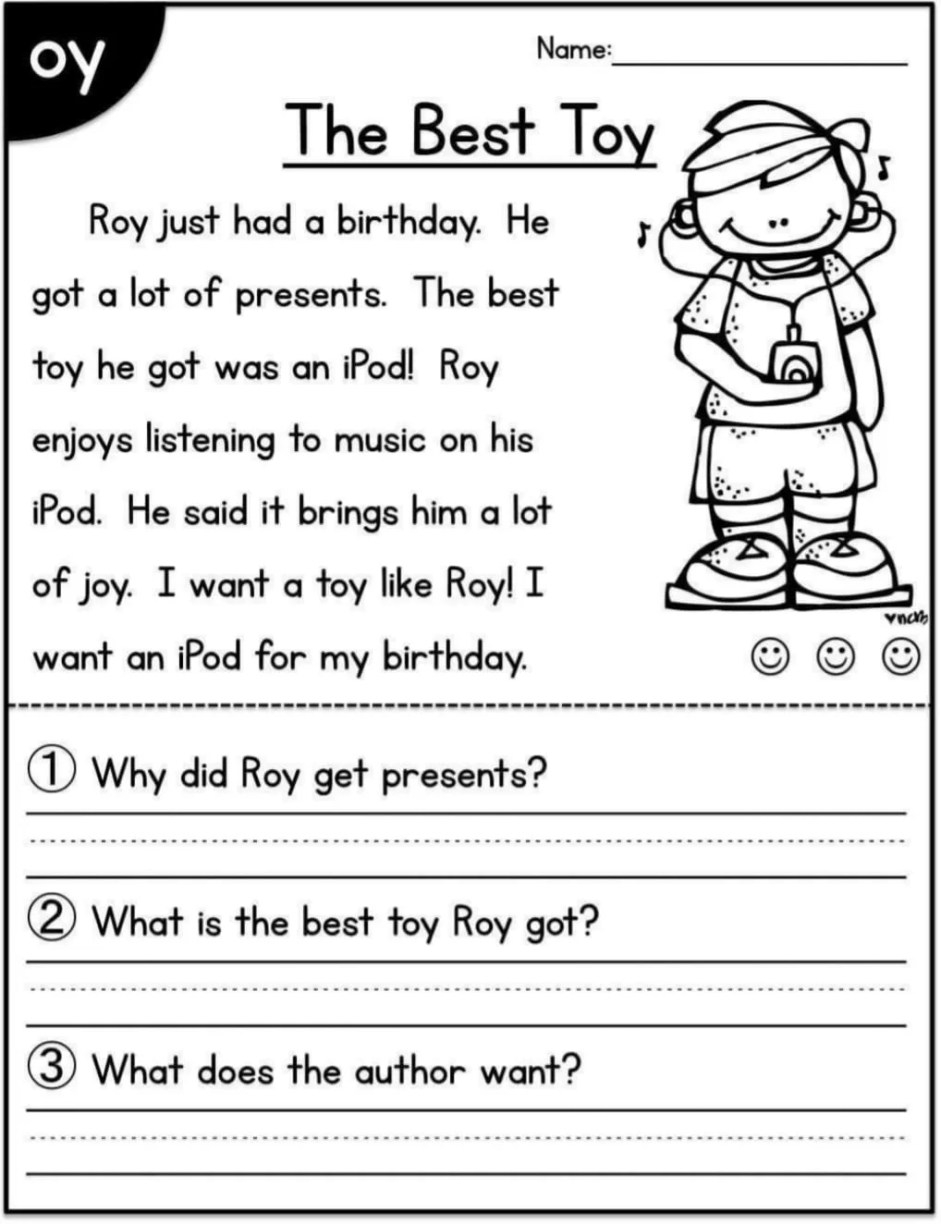 Free Printable Kindergarten Comprehension Worksheets Free Printable Kindergarten Comprehension Worksheets