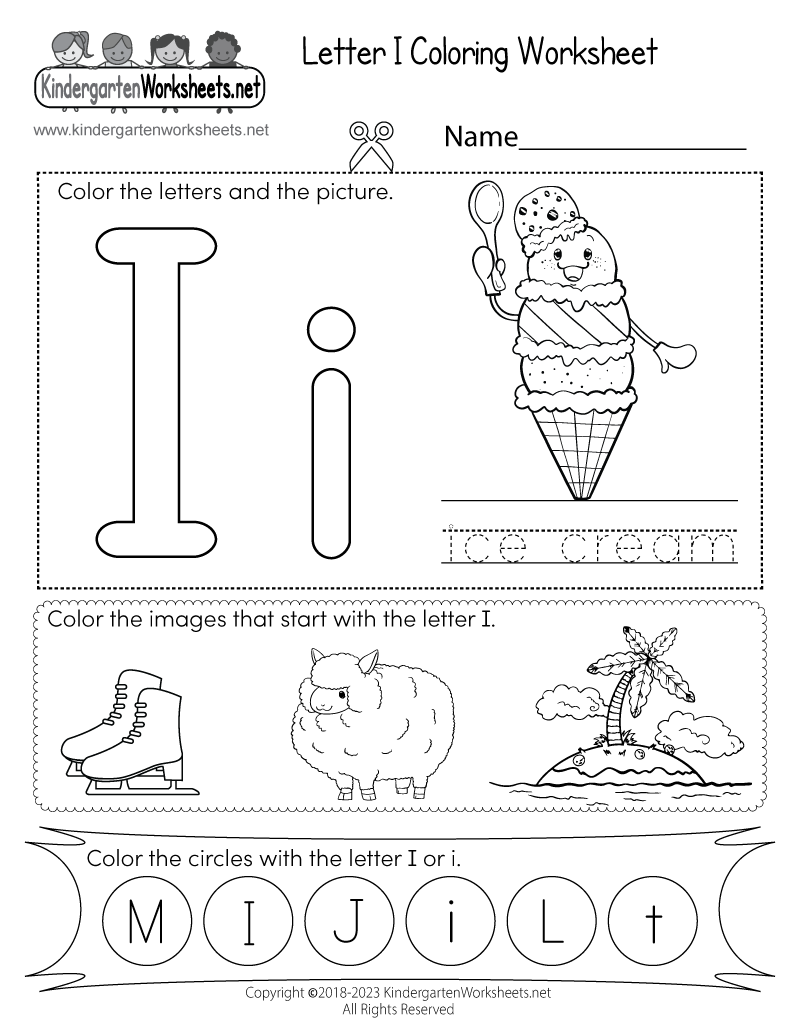 Free Printable Letter I Worksheets Perfect For Kindergarten Worksheets Library