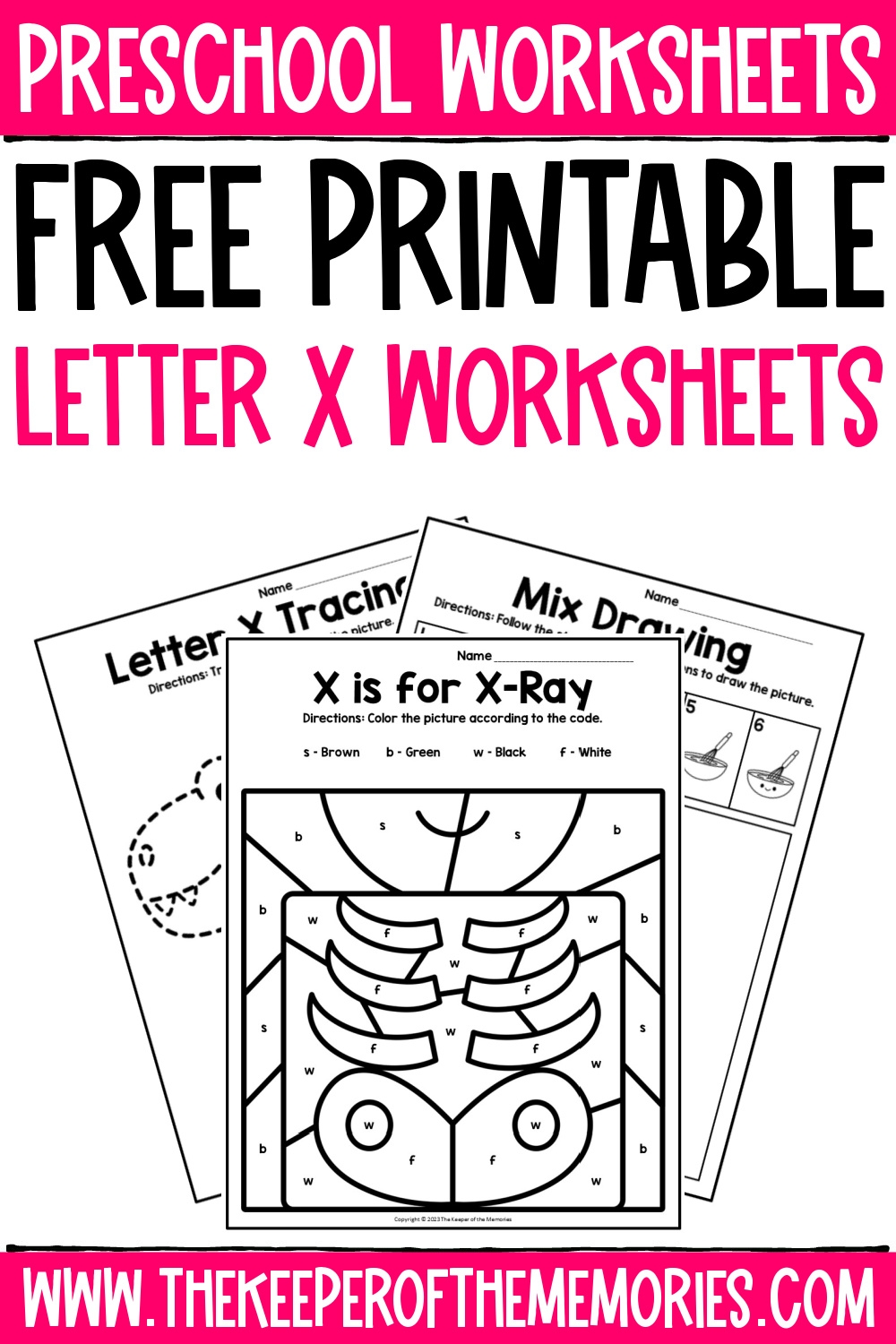 Free Kindergarten Letter X Worksheets