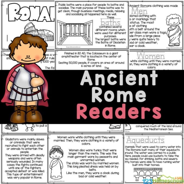 FREE Printable Life In Ancient Rome History Reader For Kids