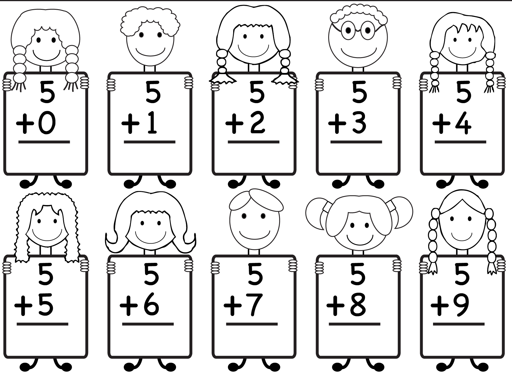 Math Printable Worksheets Kindergarten