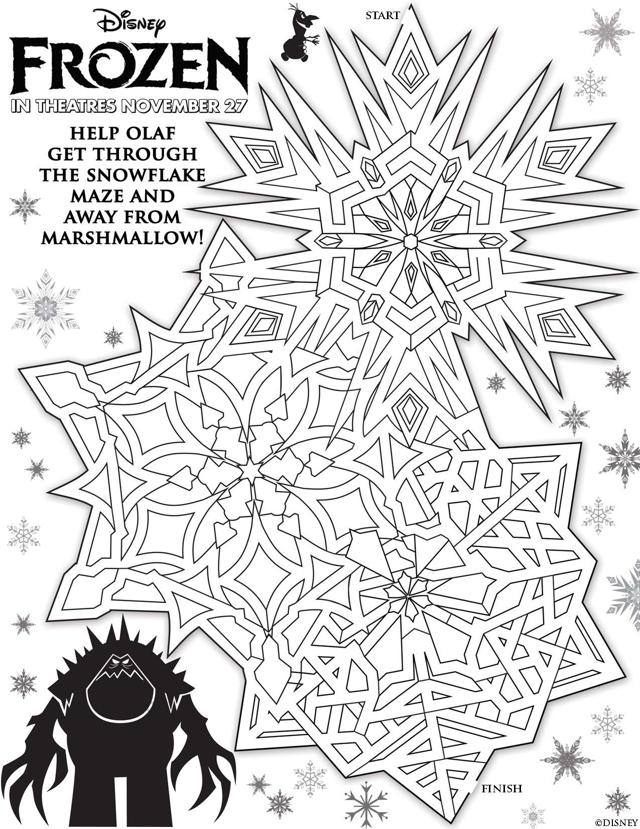 Free Printable Maze Activity Sheets To Celebrate Frozen Free Printable Maze Activity Sheets To Celebrate Frozen
