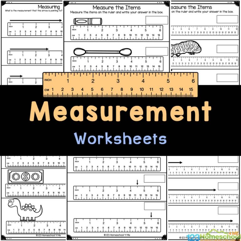  FREE Printable Measurement Kindergarten Worksheets