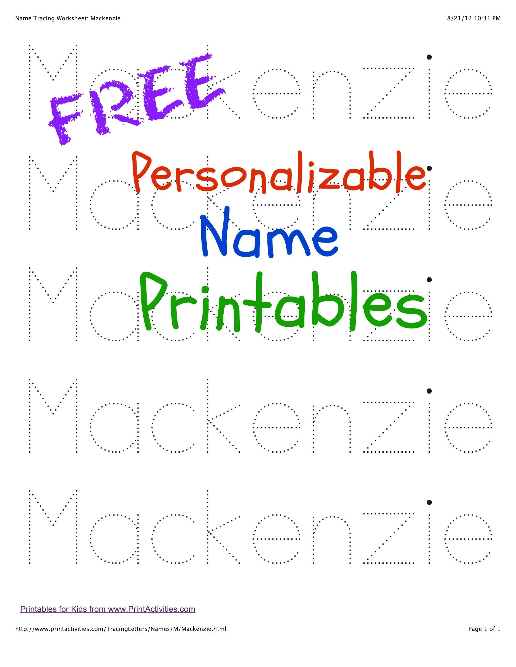 Free Printable Name Worksheets For Kids Fun And Educational Activities Free Printable Name Worksheets For Kids Fun And Educational Activities