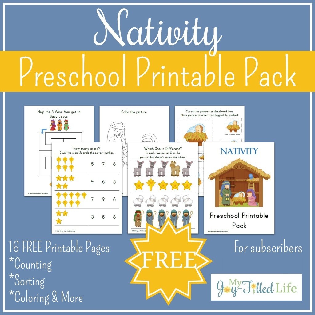 FREE Printable Nativity Preschool Pack My Joy Filled Life FREE Printable Nativity Preschool Pack My Joy Filled Life
