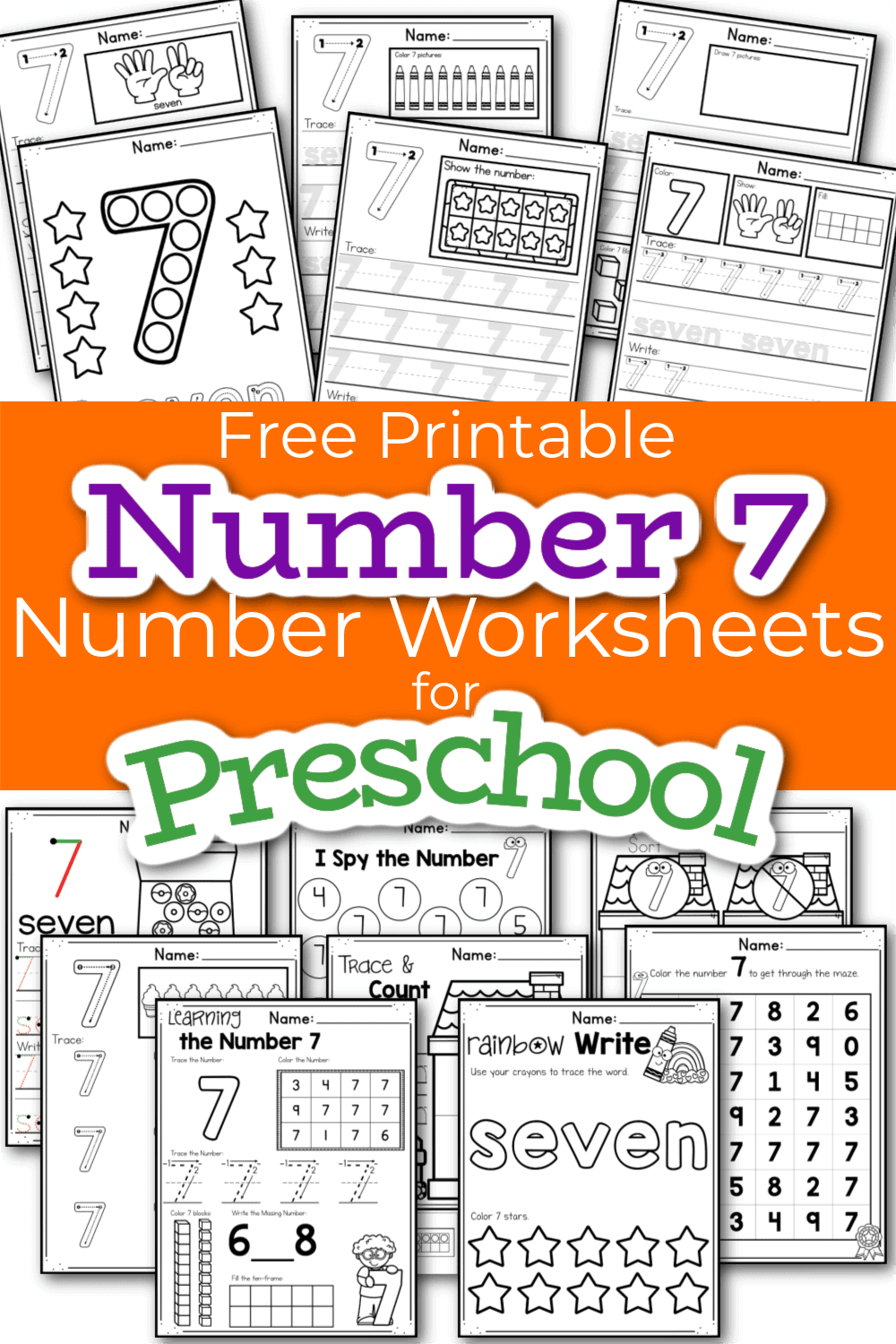 Free Printable Number 7 Worksheets Free Printable Number 7 Worksheets