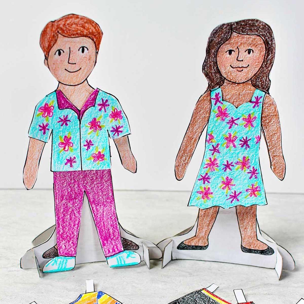 Printable Paper Dolls For Preschool