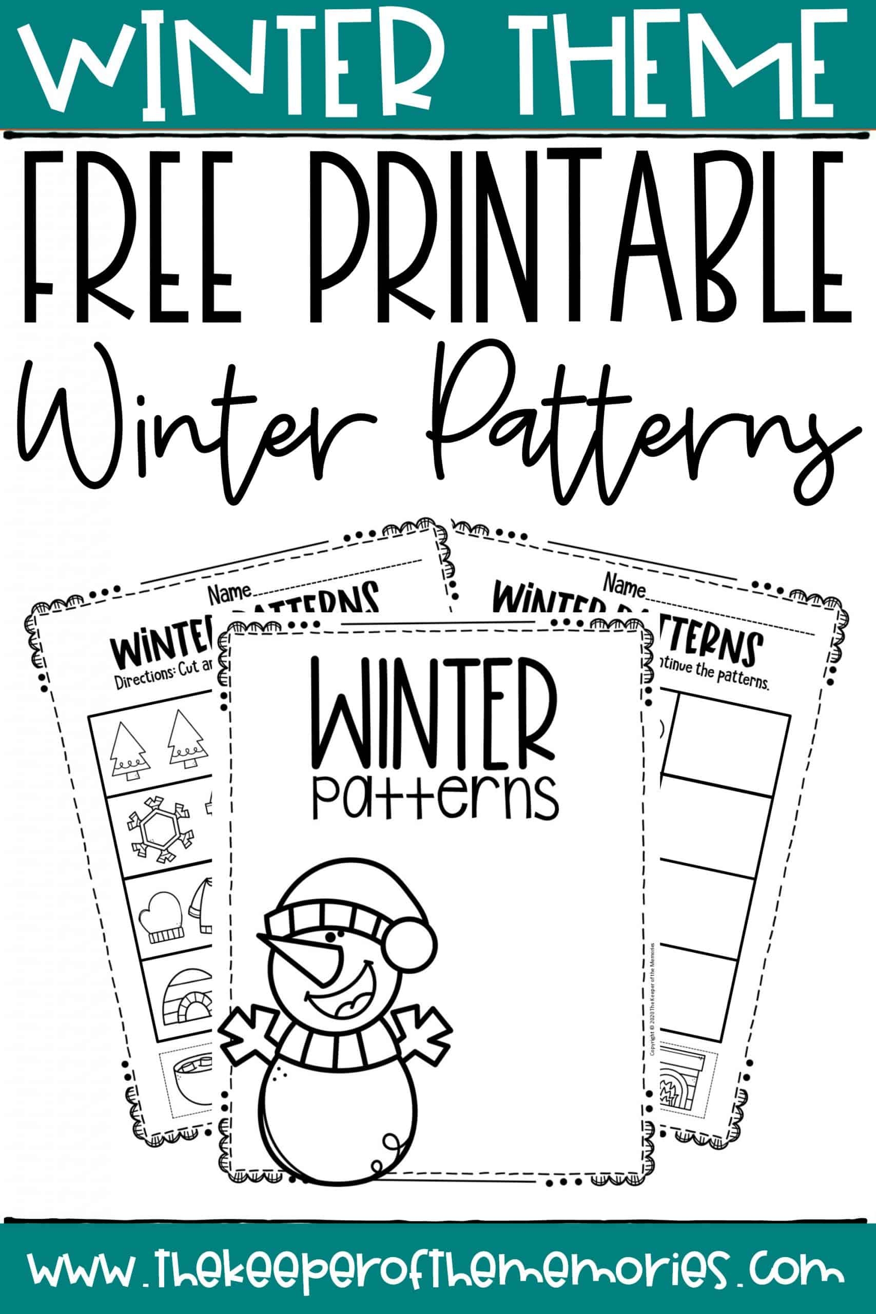 Winter Worksheets For Kindergarten Free