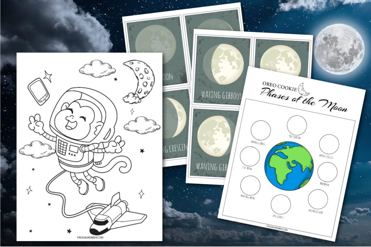 Free Printable Phases Of The Moon Worksheets Frugal Mom Eh Free Printable Phases Of The Moon Worksheets Frugal Mom Eh