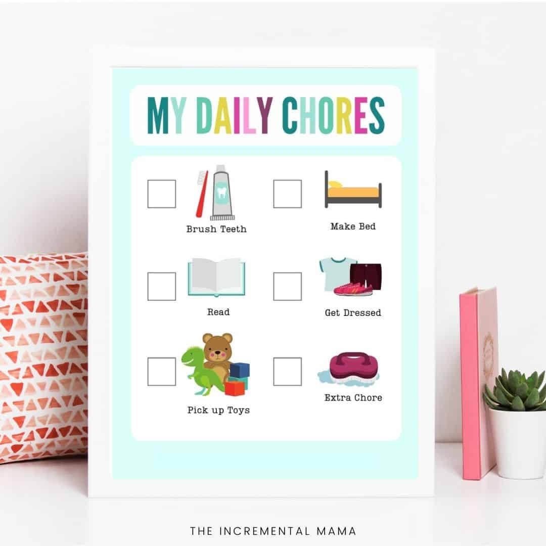 Free Printable Picture Chore Chart For Preschoolers U0026 Toddlers