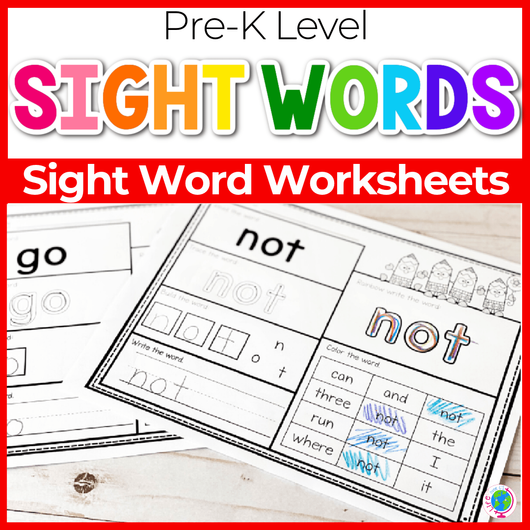 Free Printable Pre K Sight Words Worksheets Free Printable Pre K Sight Words Worksheets