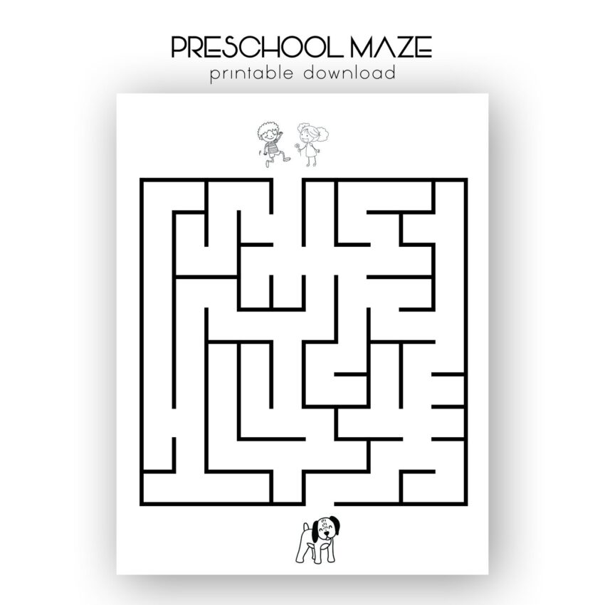 Free Printable Preschool Maze The Simple Design Co Worksheets Library