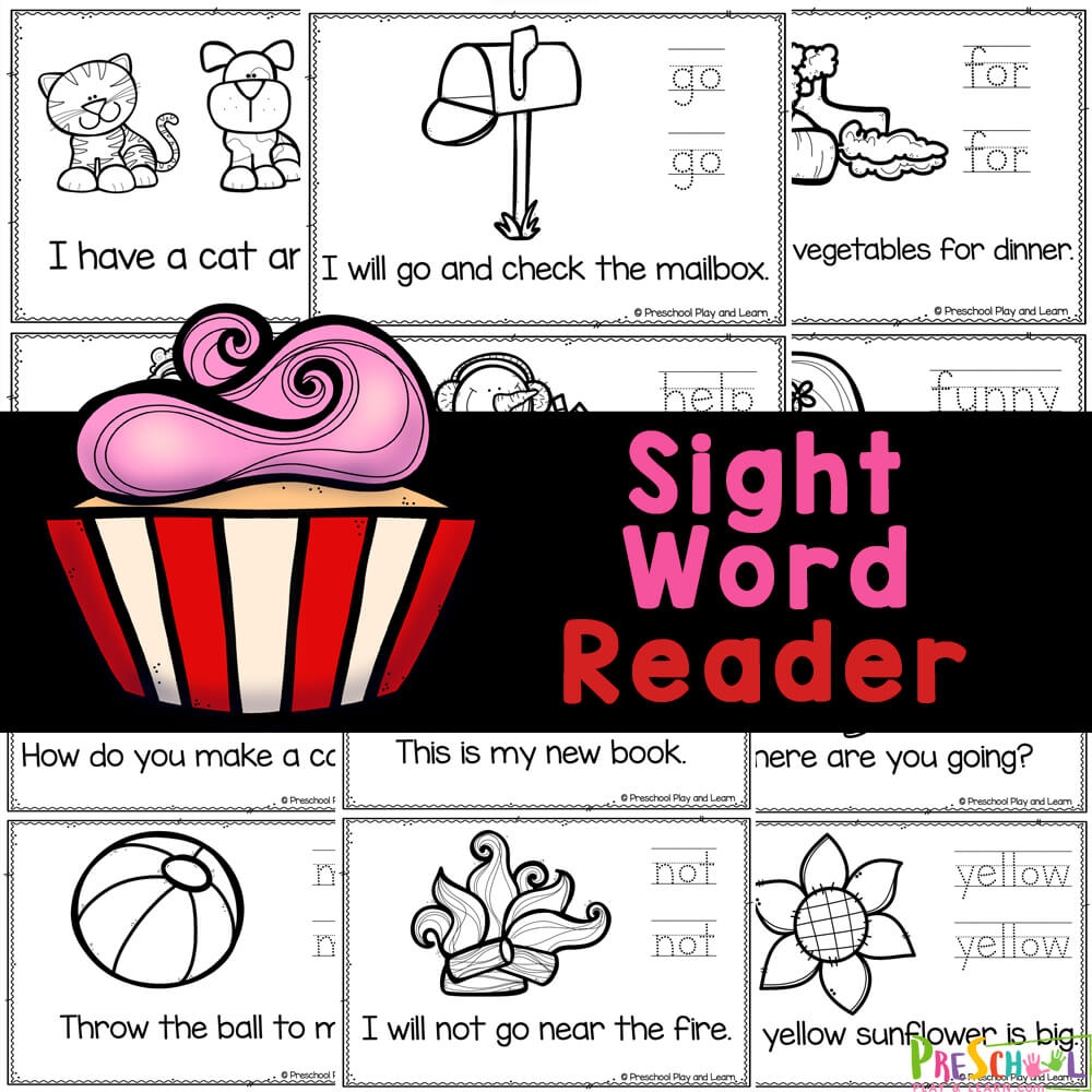 FREE Printable Sight Words Reader For Preschoolers FREE Printable Sight Words Reader For Preschoolers