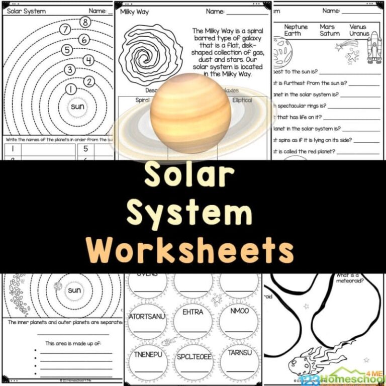  FREE Printable Solar System Worksheets For Students