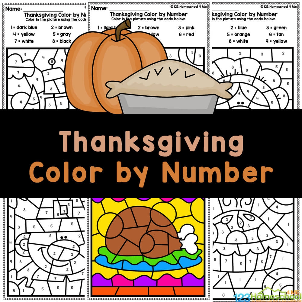 Thanksgiving Preschool Numbers Free Printable