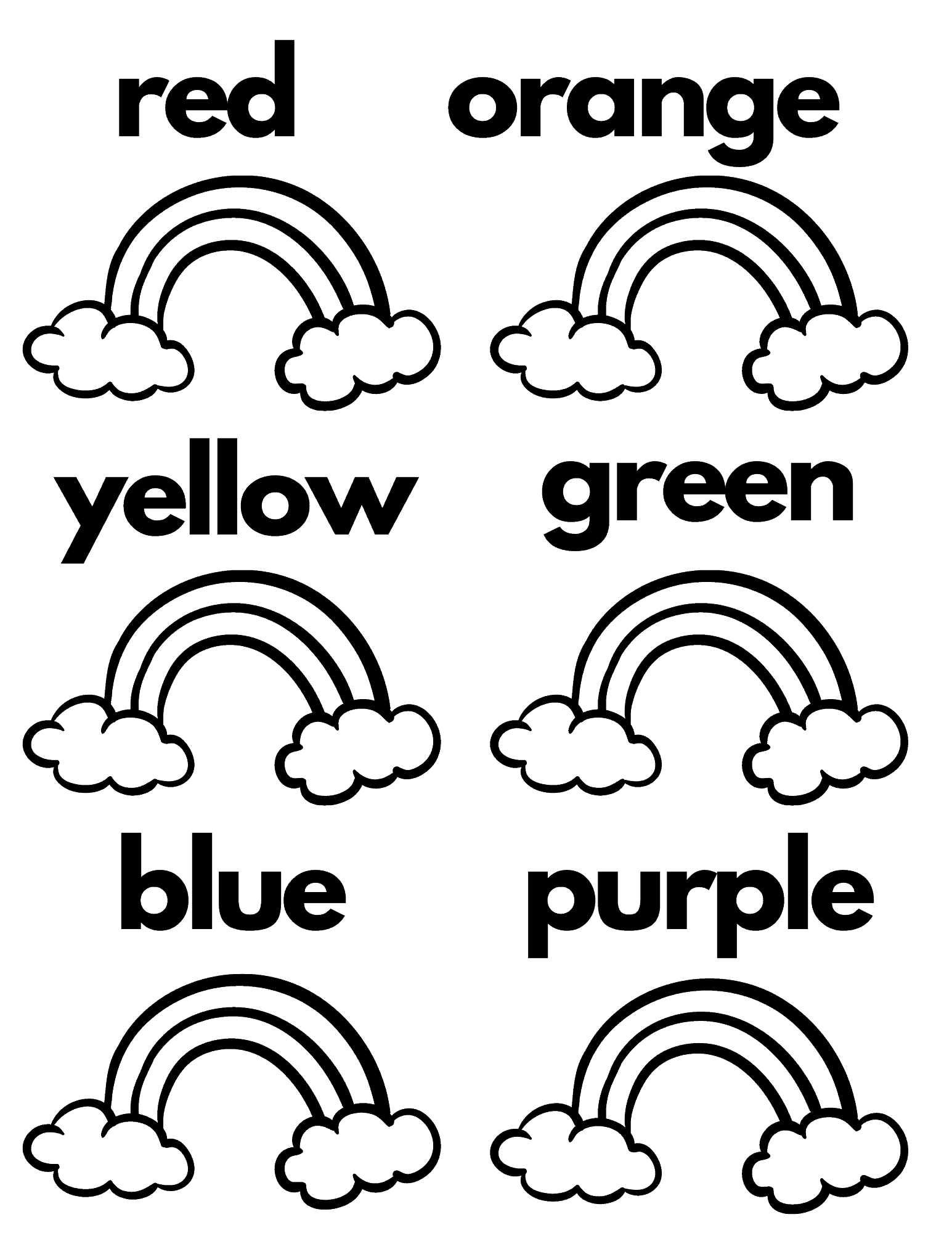 Free Rainbow Coloring Page And Activities For Kids Arinsolangeathome