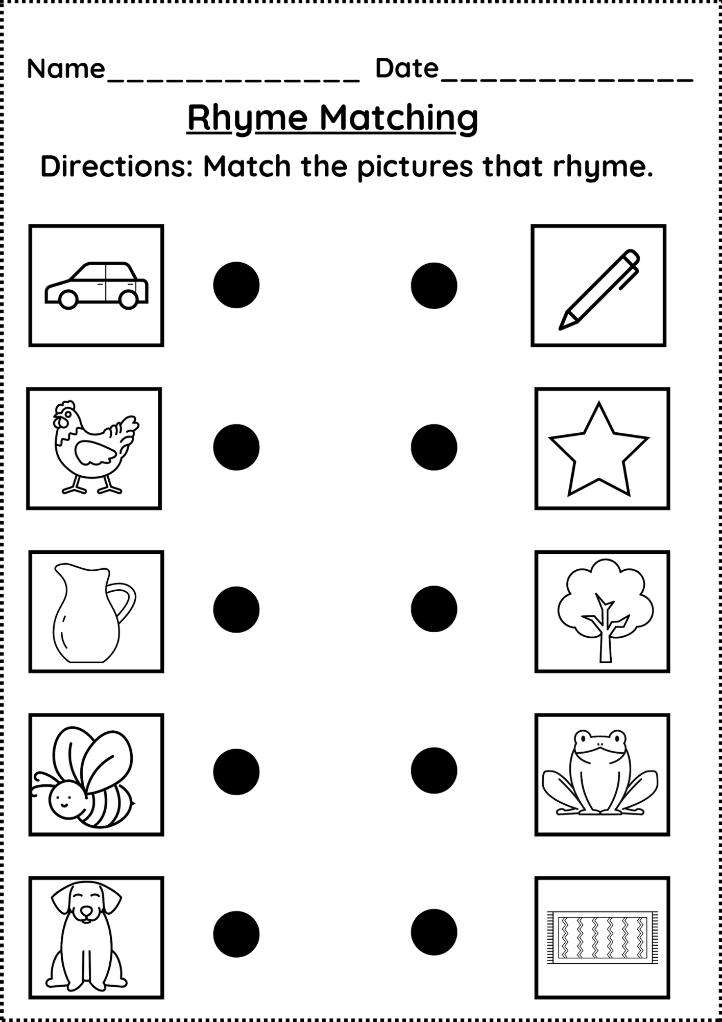 Free Rhyming Word Worksheet Free Rhyming Word Worksheet
