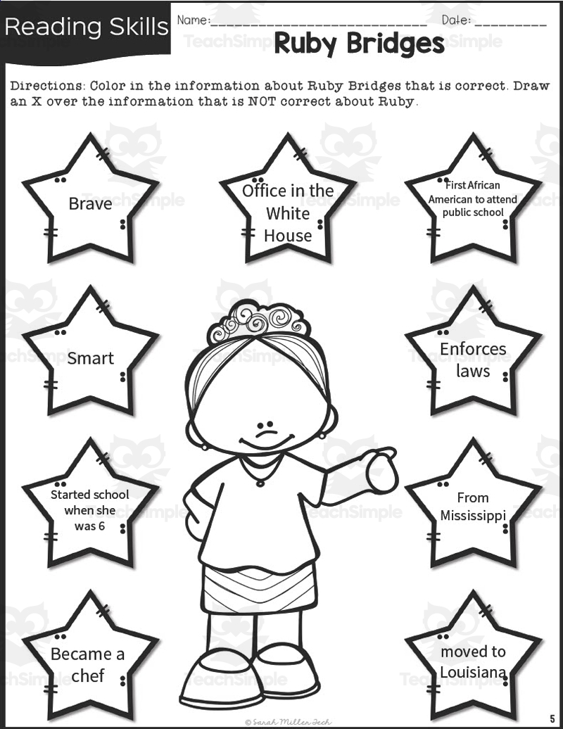 Free Ruby Bridges Worksheet Download Free Ruby Bridges Worksheet Png Images Free Worksheets On Clipart Library