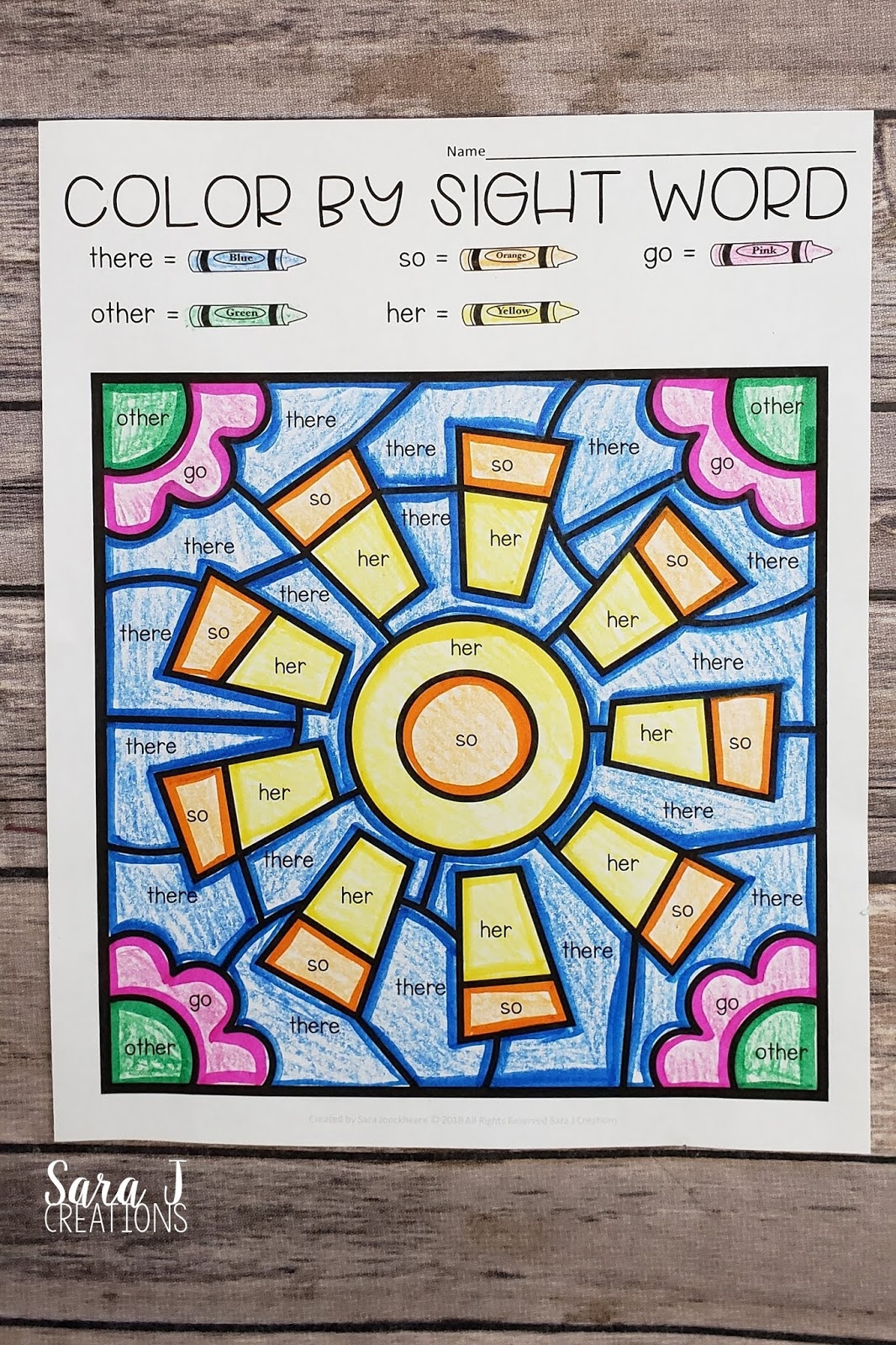 FREE Summer Color By Sight Word Coloring Pages Sara J Creations FREE Summer Color By Sight Word Coloring Pages Sara J Creations