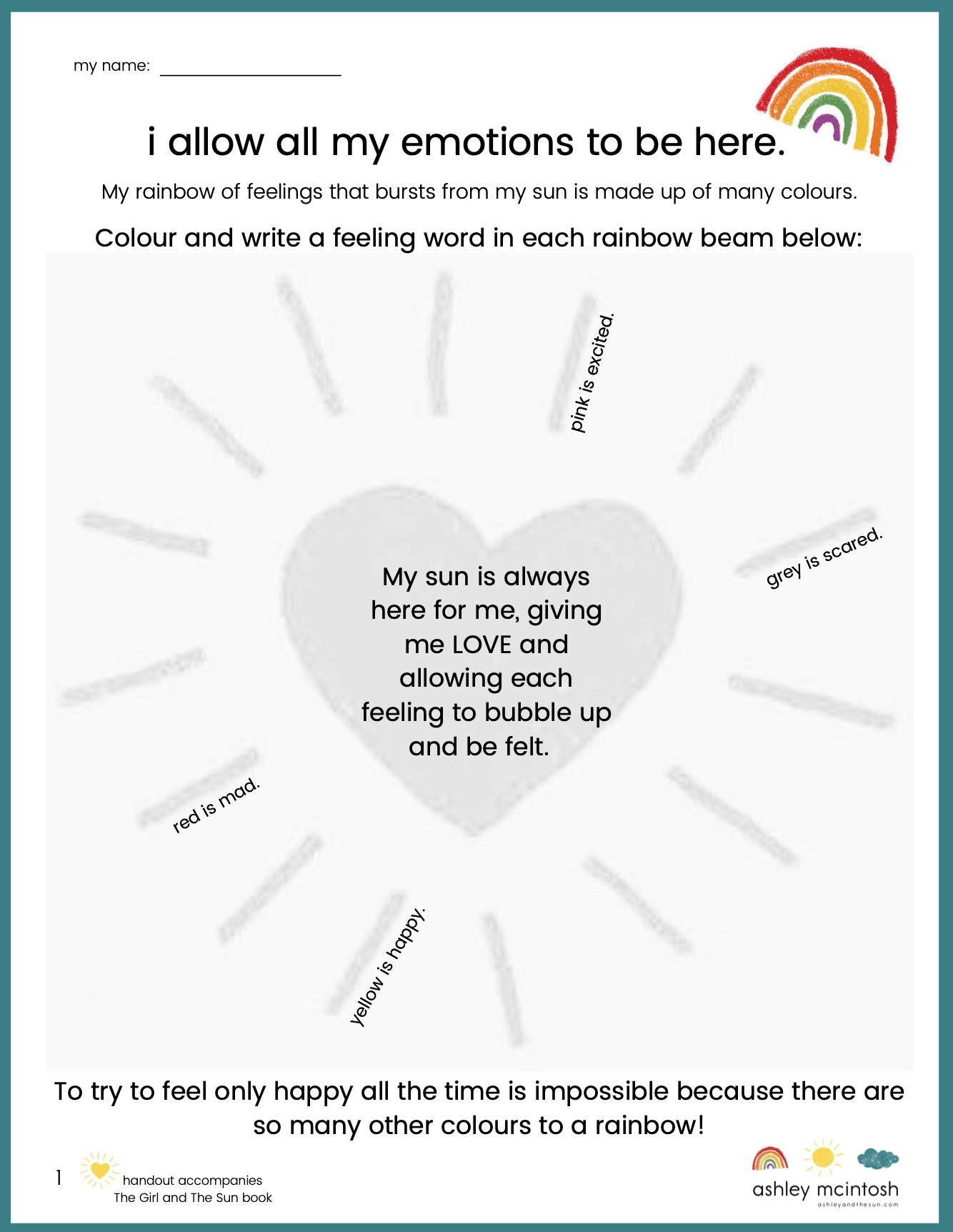 Free Printable Self-Regulation Worksheets Free Printable Self-Regulation Worksheets