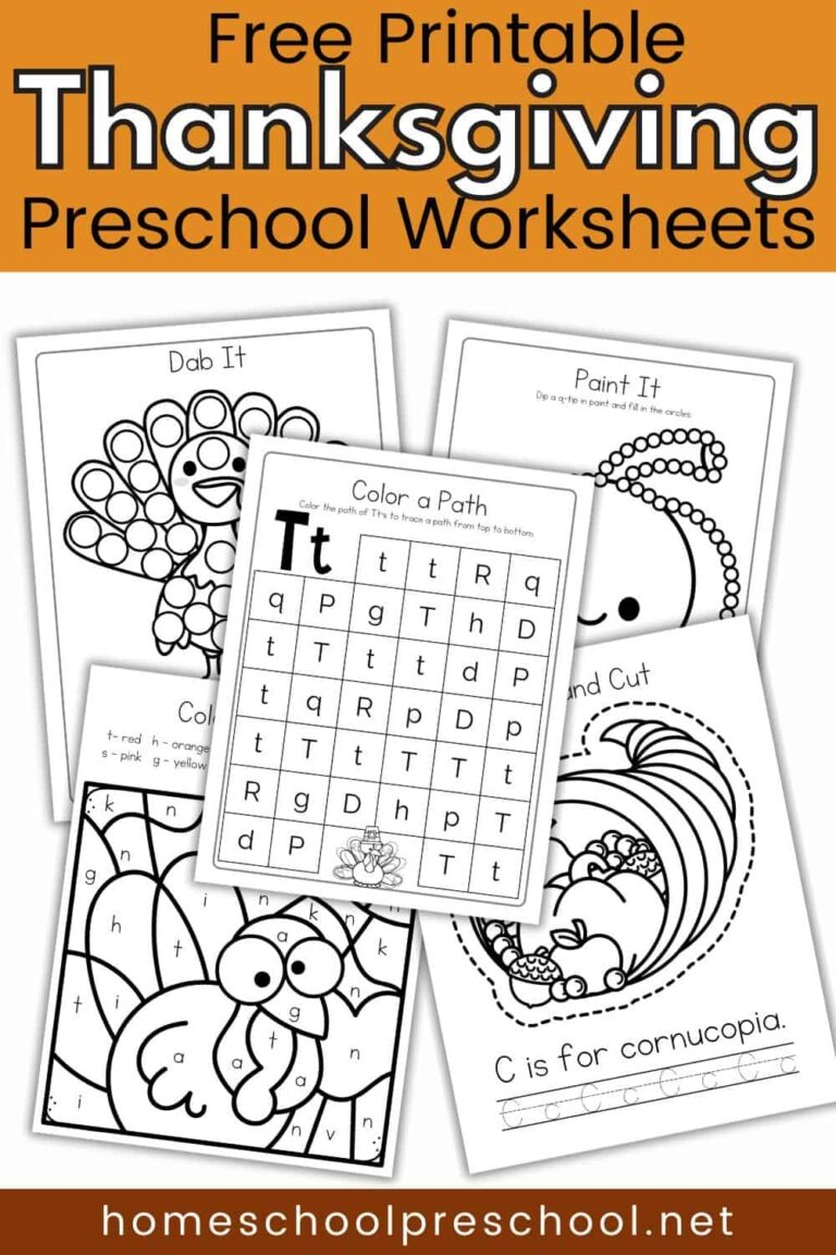 Fun And Engaging Thanksgiving Worksheets For Preschoolers
