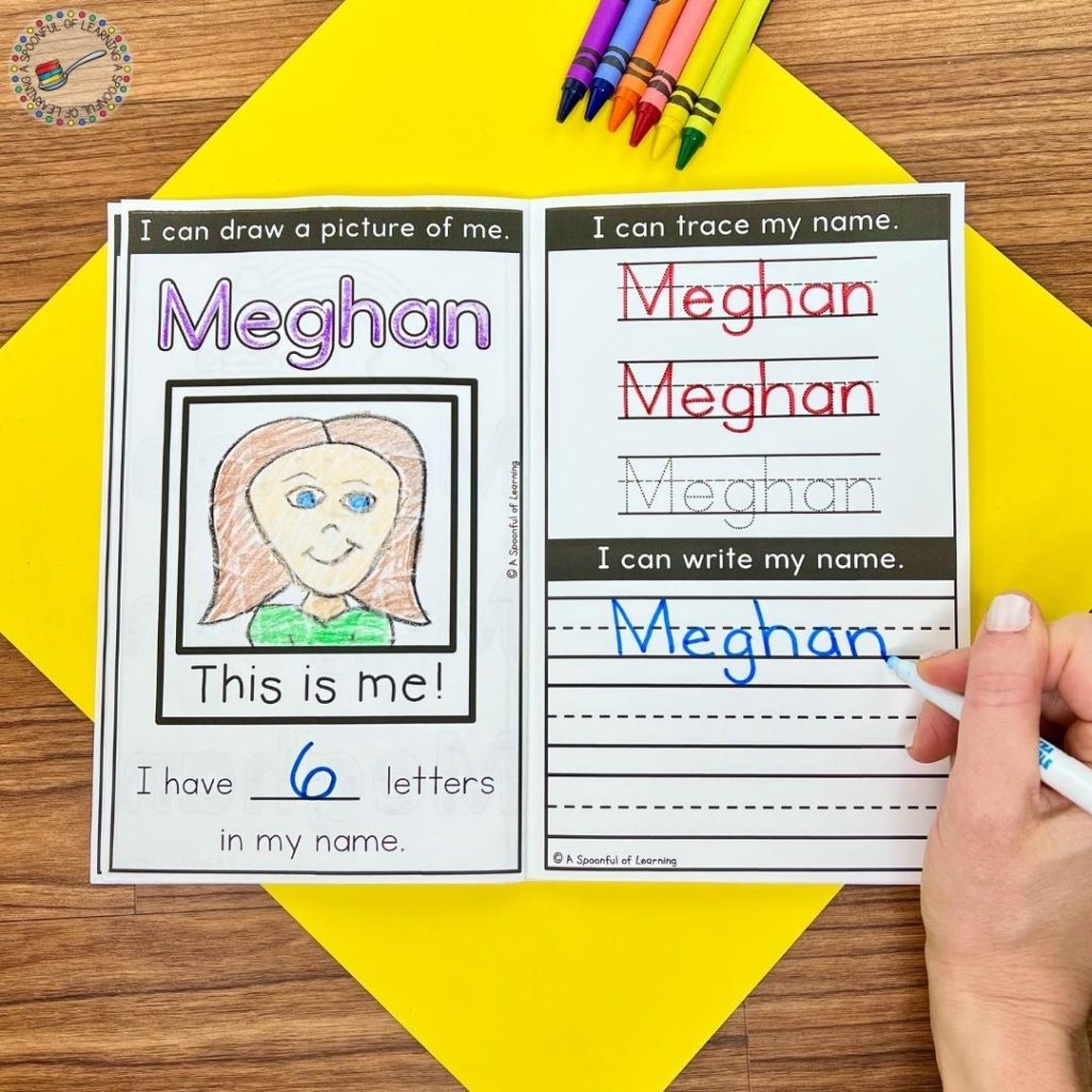 Fun Kindergarten Name Practice Activities A Spoonful Of Learning Fun Kindergarten Name Practice Activities A Spoonful Of Learning