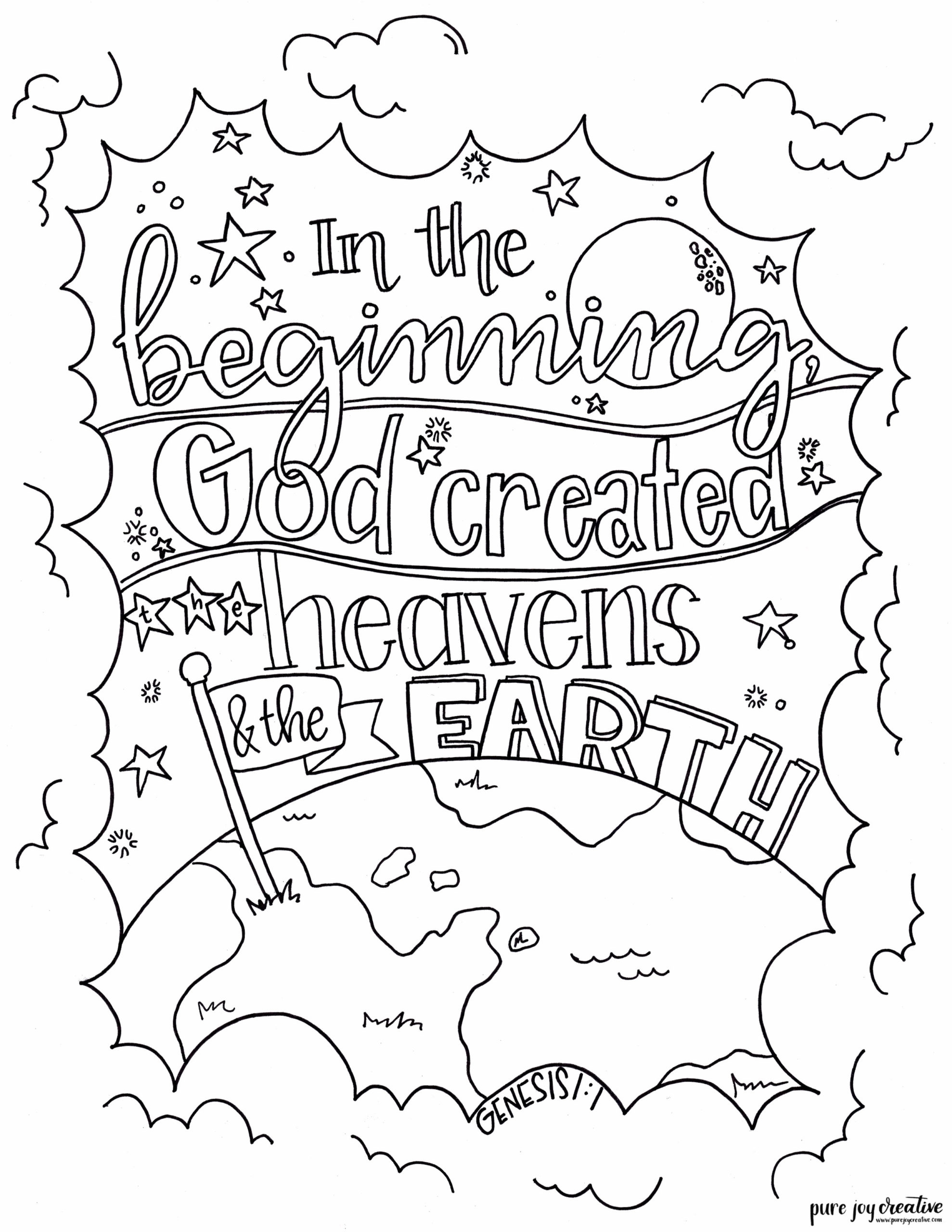 Printable Genesis Worksheets For Kids