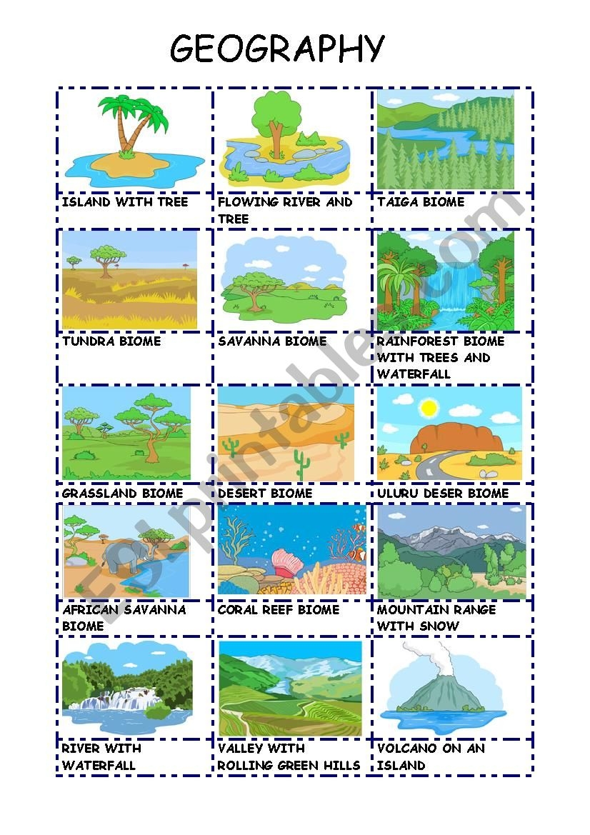 GEOGRAPHY ESL Worksheet By Gemaherlo