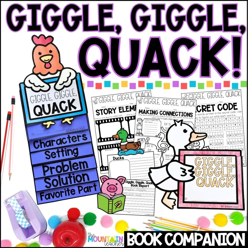 Giggle Giggle Quack Read Aloud Activities With Duck Crafts For Farm Unit The Mountain Teacher
