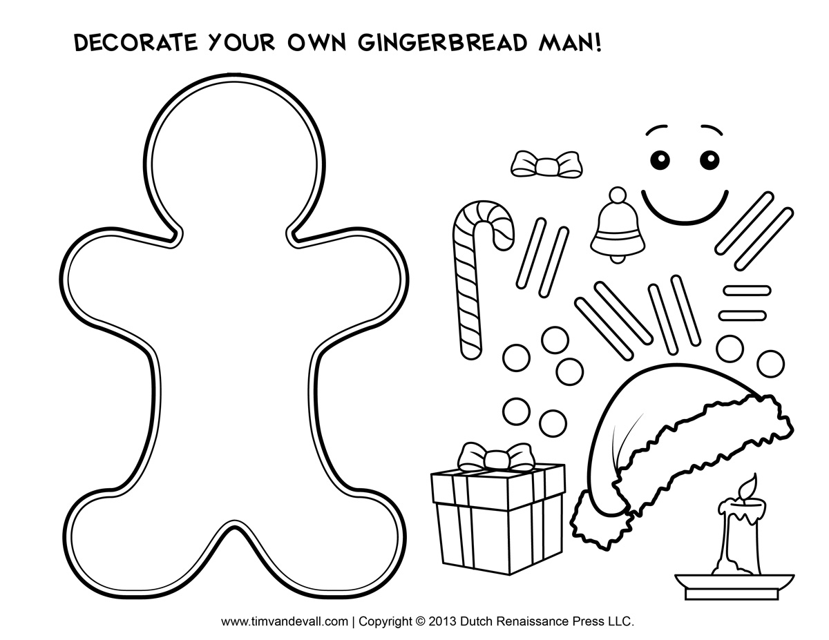 Gingerbread man actitity Tim s Printables
