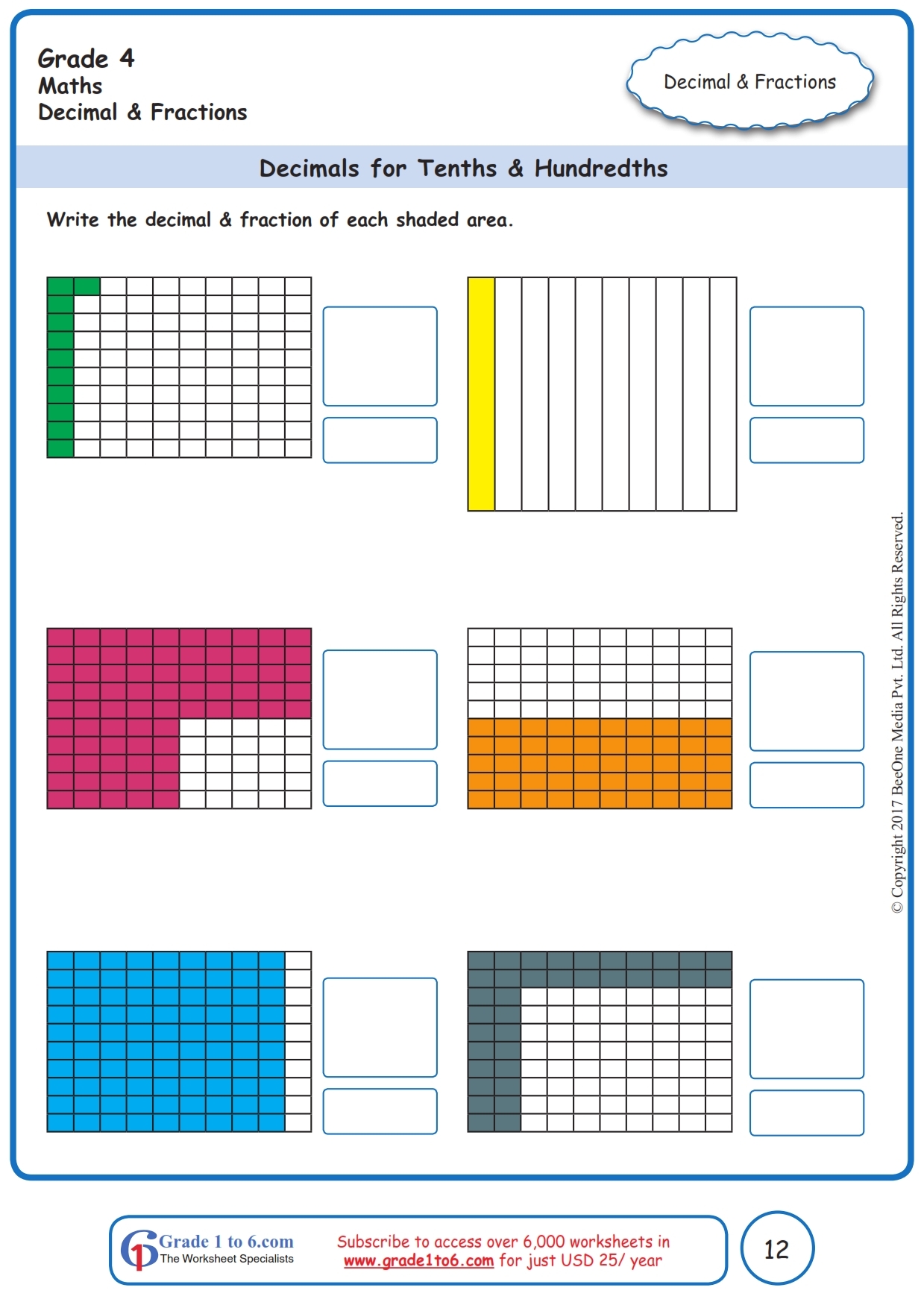 Grade 4 Decimals Tenths Worksheets www grade1to6 Grade 4 Decimals Tenths Worksheets www grade1to6