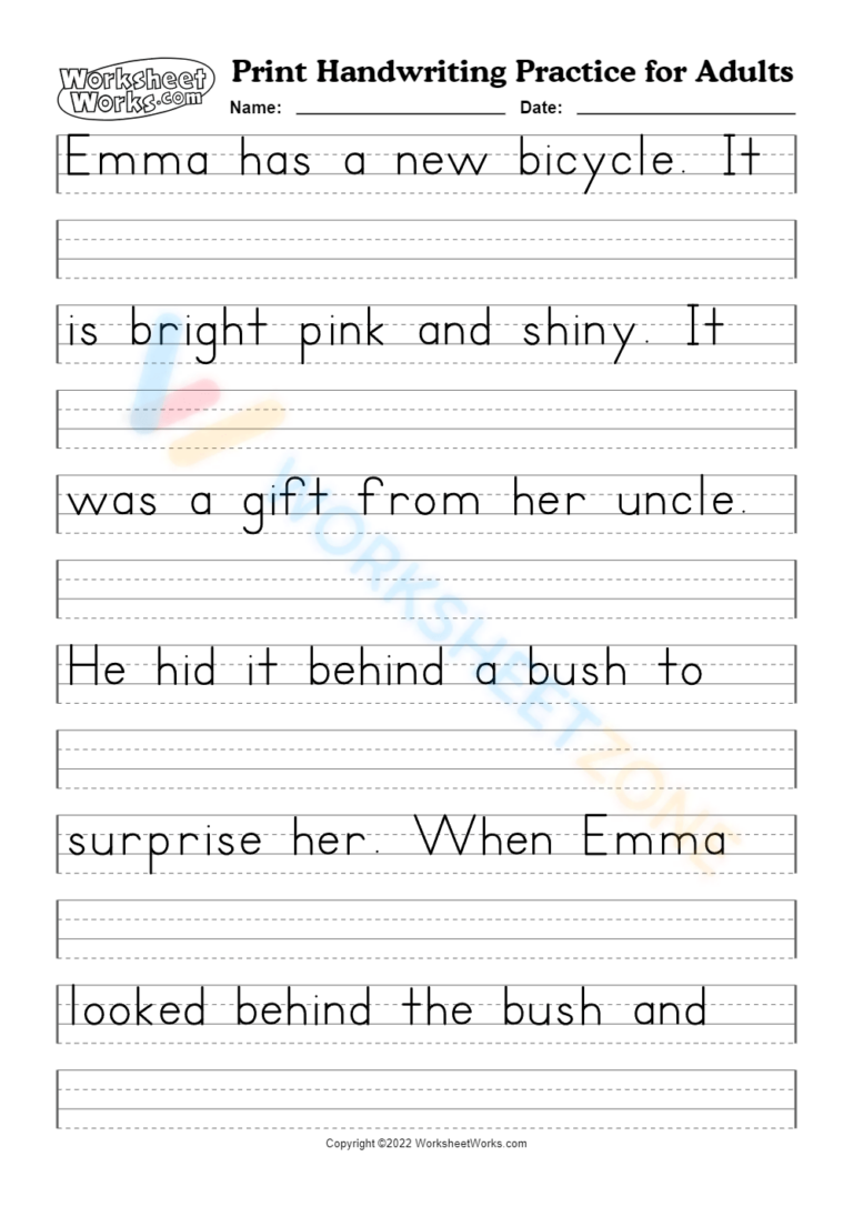 Grade 6 Neat Handwriting Worksheets 2025