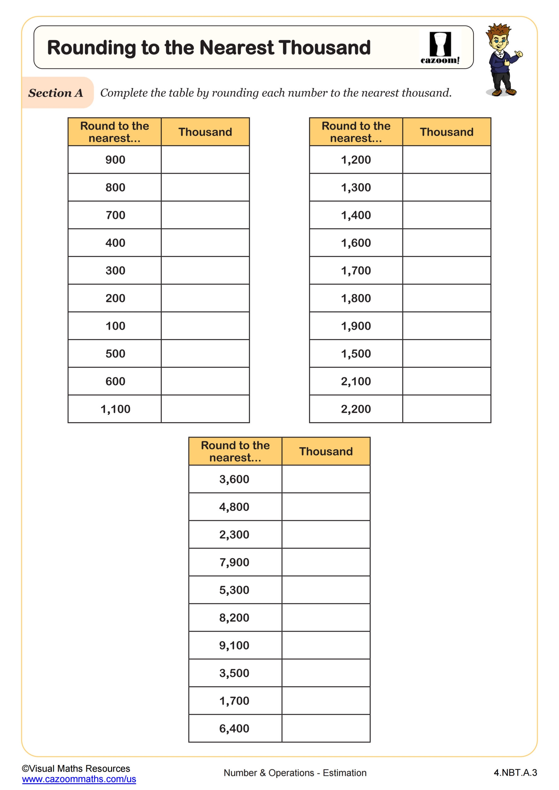 Grade 6 Problems Solving And Estimation Worksheets With Solutions Worksheets Library