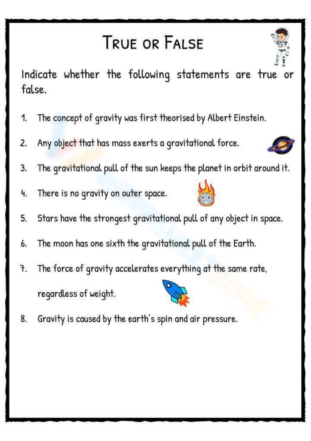 Grade 7 Science Worksheets