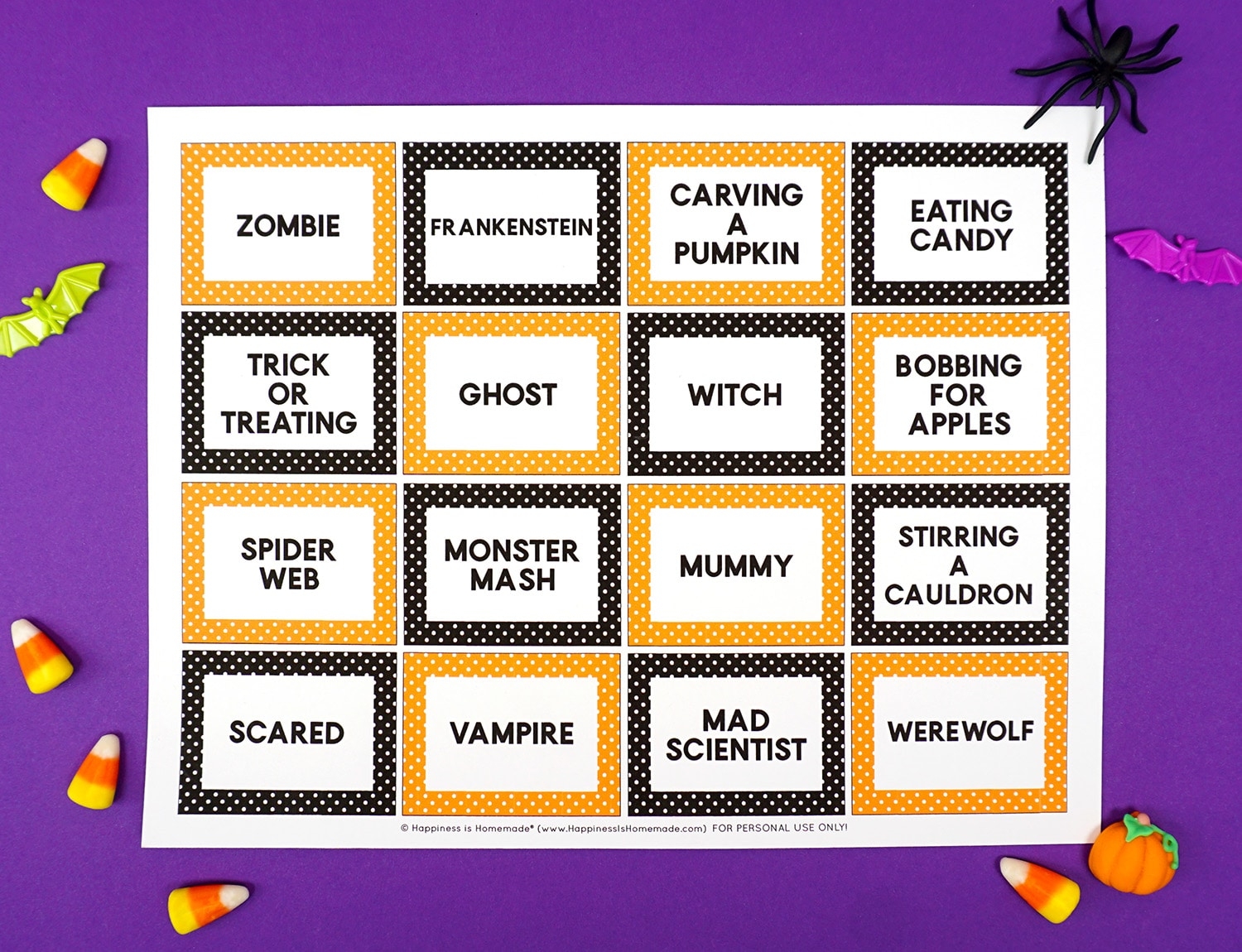 Preschool Charades Printable
