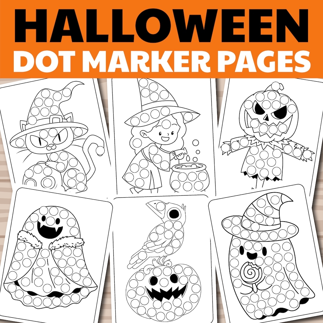 Halloween Dot Marker Printable Dot Markers Activity Dot Marker Coloring Pages Halloween Themed Coloring Pages Etsy Halloween Dot Marker Printable Dot Markers Activity Dot Marker Coloring Pages Halloween Themed Coloring Pages Etsy