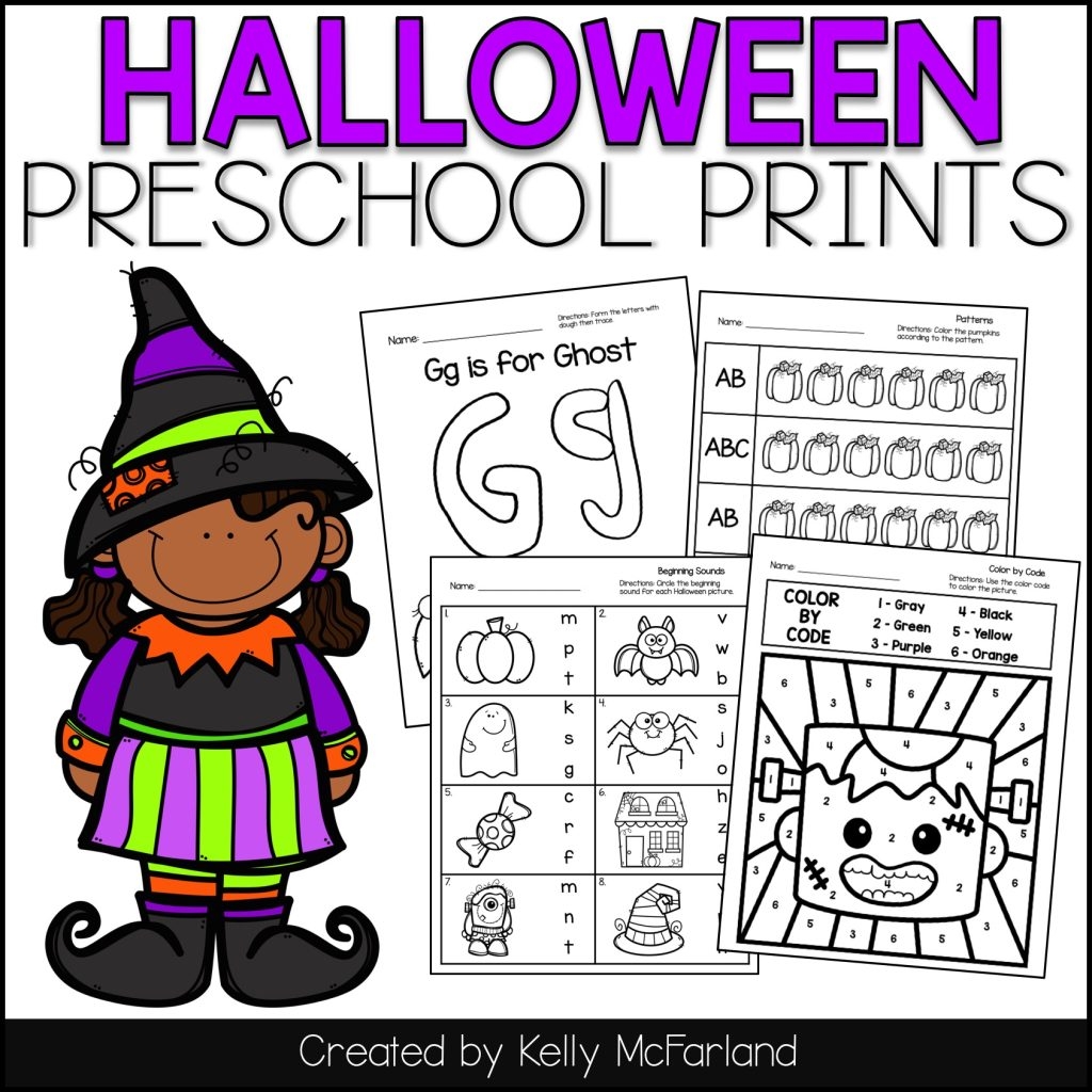 Halloween Pre K Worksheets Free Printable