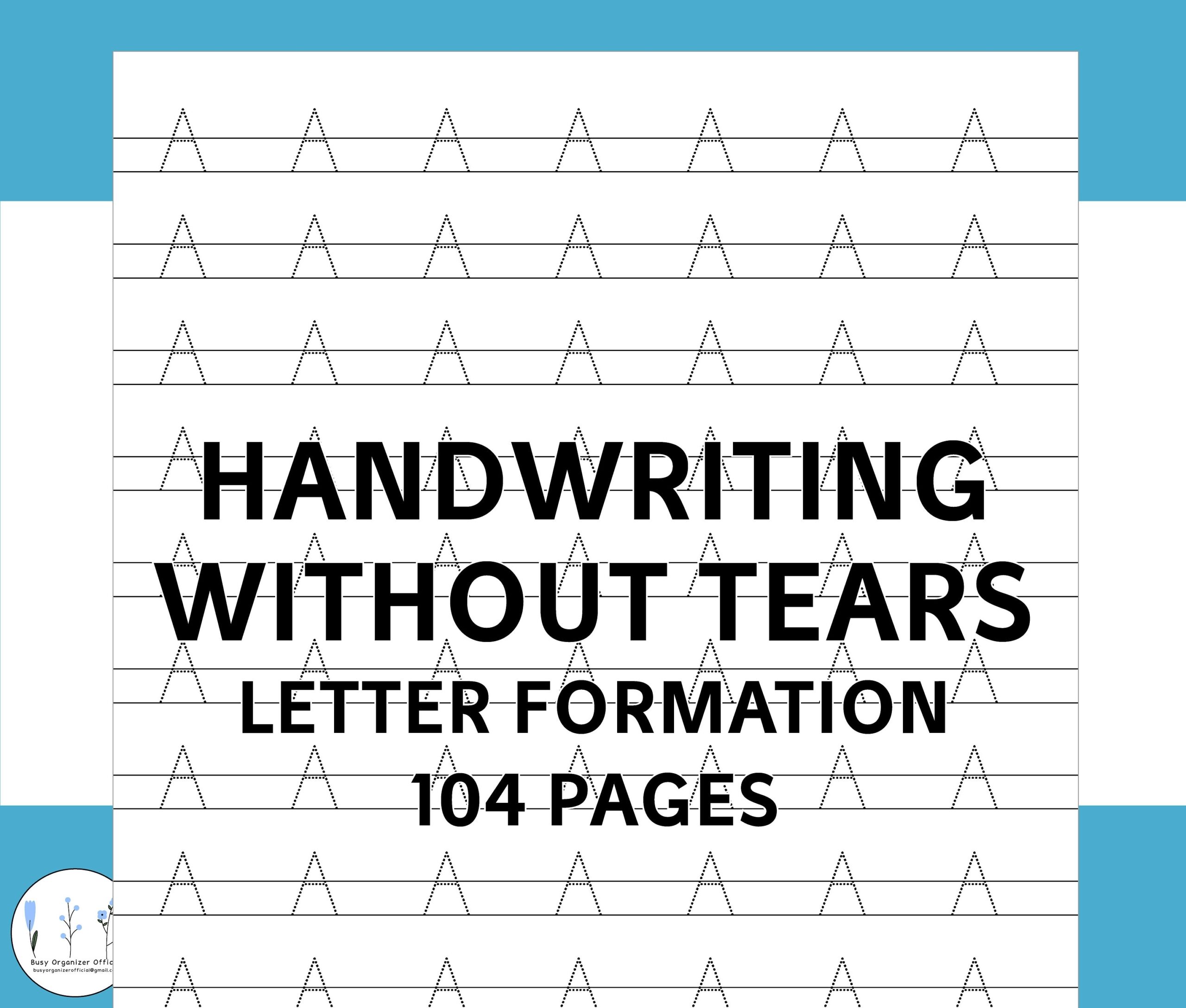 Handwriting Without Tears Style NUMBER Formation Practice Worksheets Library