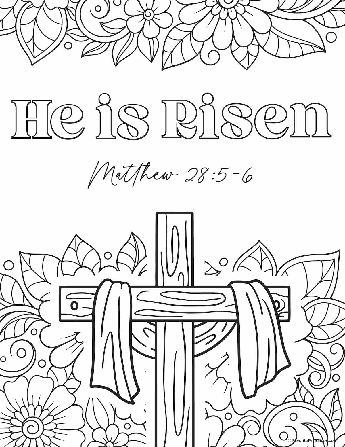 He Is Risen Coloring Page Printable Favorite Printables He Is Risen Coloring Page Printable Favorite Printables