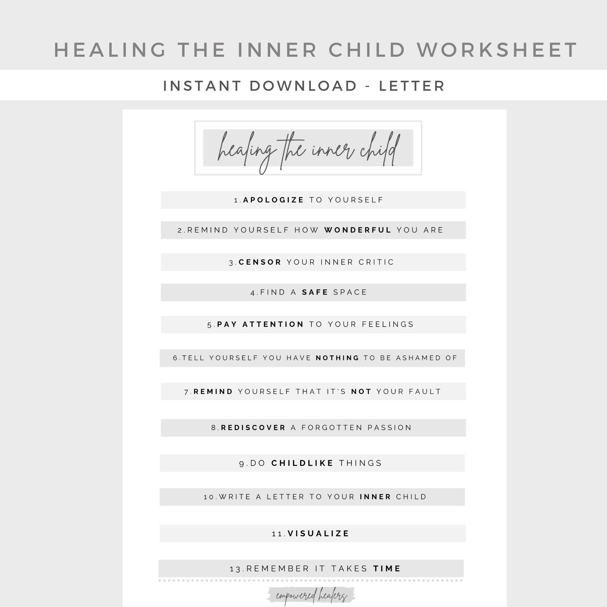 Healing The Inner Child Worksheet Mental Health Depression Anxiety Therapy Journal Home Management Counseling Binder Etsy Healing The Inner Child Worksheet Mental Health Depression Anxiety Therapy Journal Home Management Counseling Binder Etsy