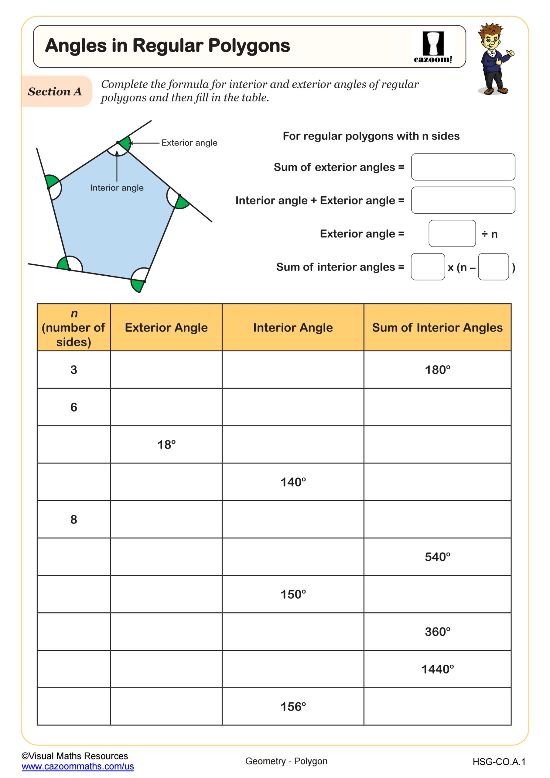 High School Polygons Worksheets PDF Printable Worksheets Cazoom Math High School Polygons Worksheets PDF Printable Worksheets Cazoom Math