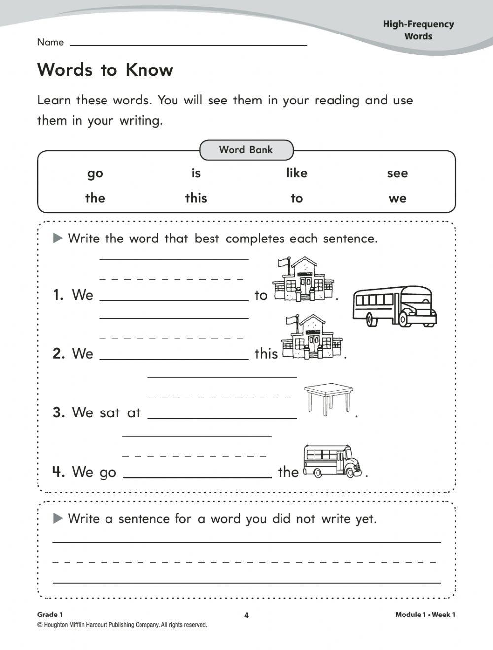 HMH Into Reading Module 1 Week 1 Online Exercise For Worksheets Library