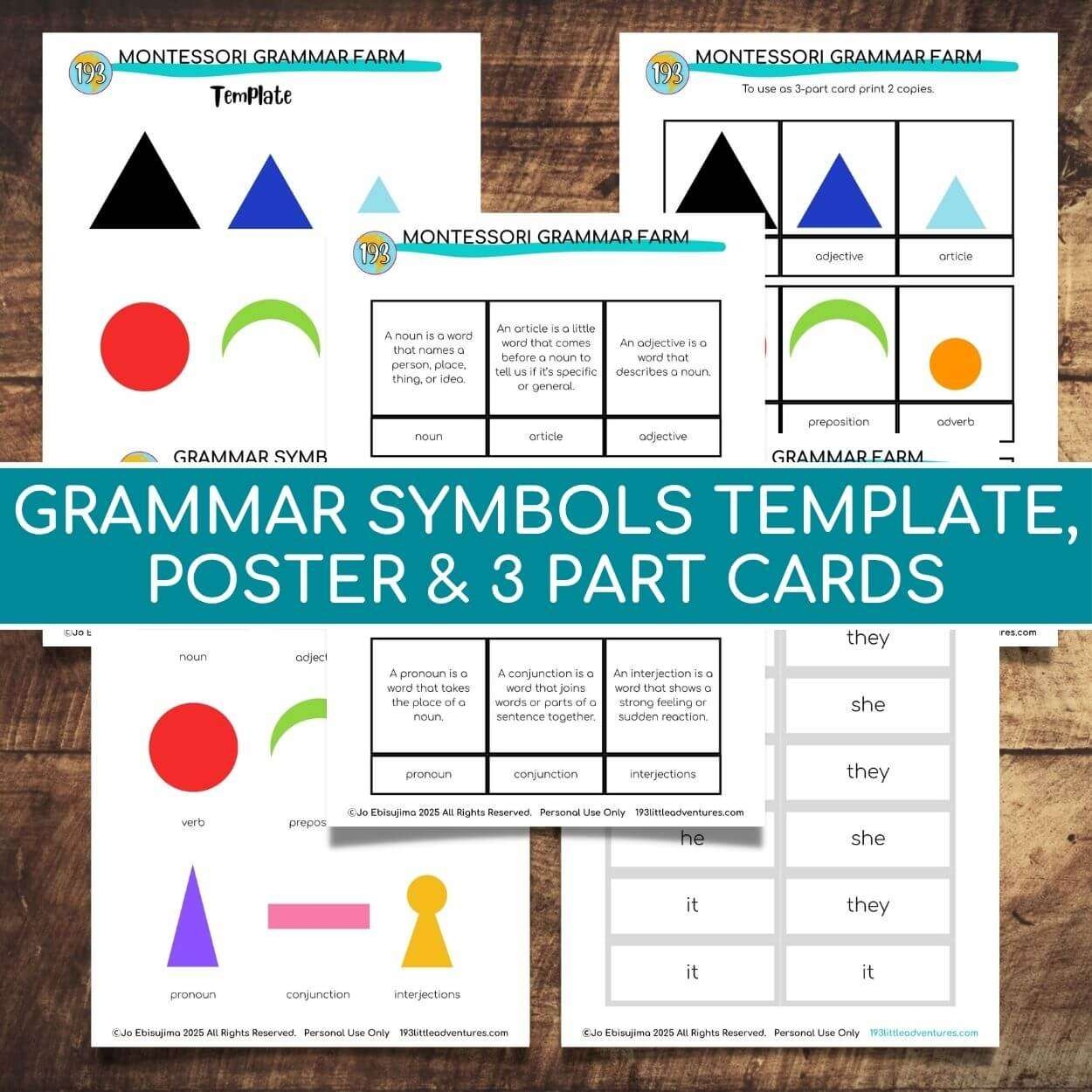 Printable Montessori Grammar Worksheets