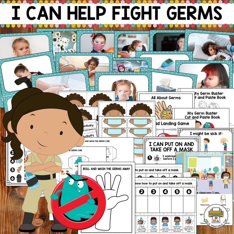 I Can Help Fight Germs Set Pre K Printable Fun