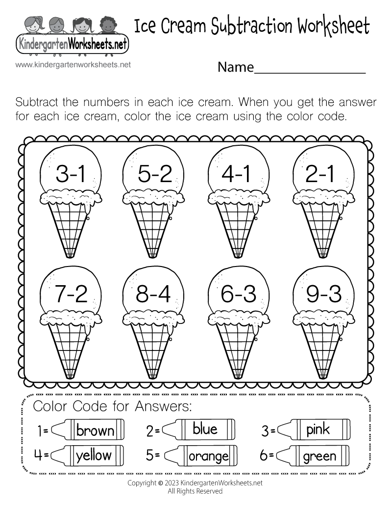 Ice Cream Subtraction Worksheet Free Printable Digital U0026 PDF Ice Cream Subtraction Worksheet Free Printable Digital U0026 PDF