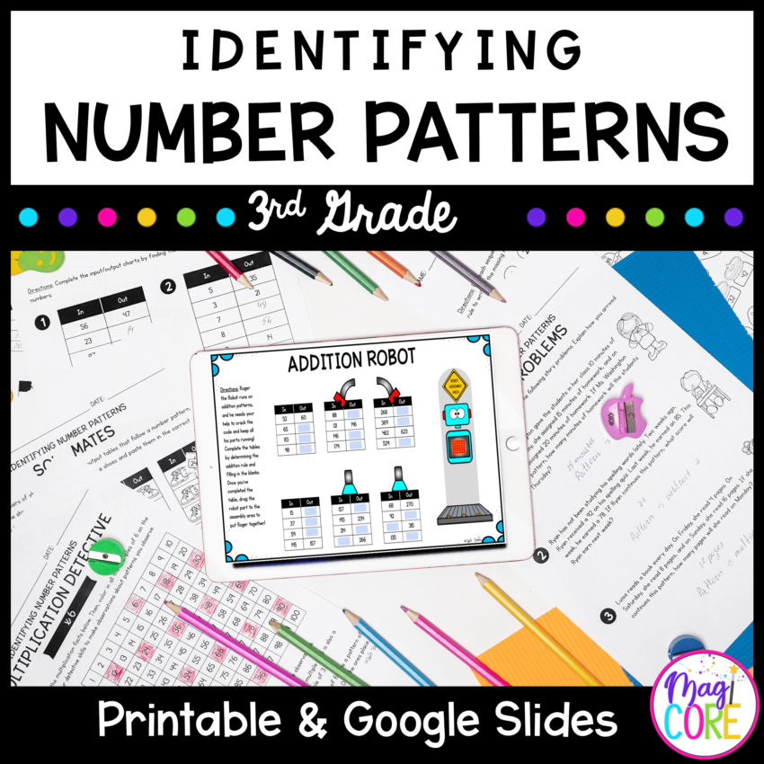 Identifying Number Patterns 3rd Grade Math Printable U0026 Digital 3 OA D 9